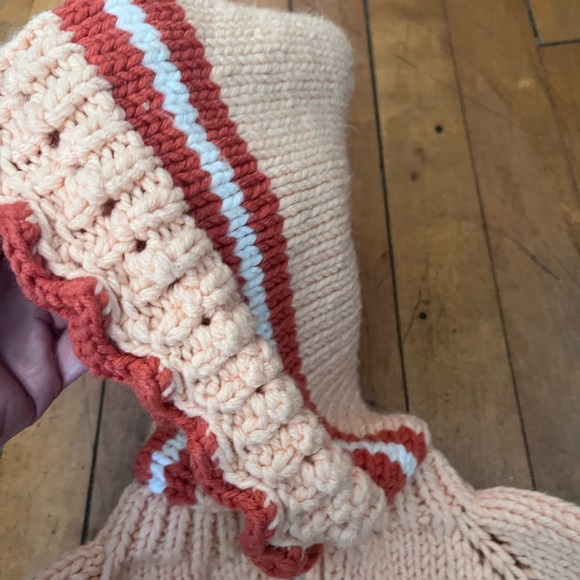 Vintage homemade chunky knitted sweater/ jacket - Picture 3 of 4